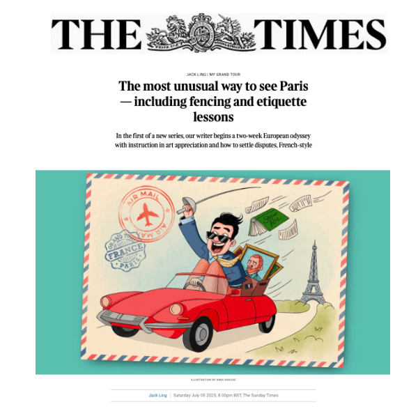 Article Times dédié au Leçons de Bonnes Manières