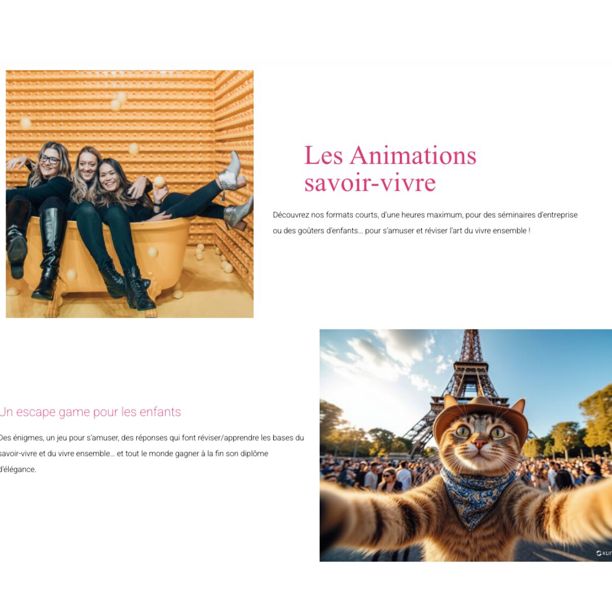 Animations Savoir Vivre