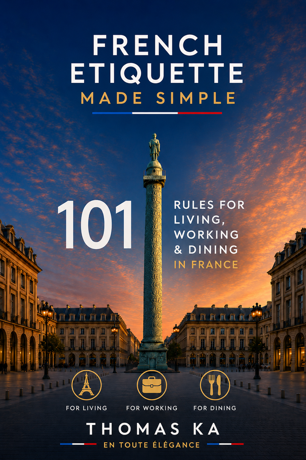 COVER BOOK - French Etiquette, Made Simple: 101 Rules for Living, Working and Dining in France (French Edition) Kindle Edition